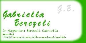 gabriella berczeli business card